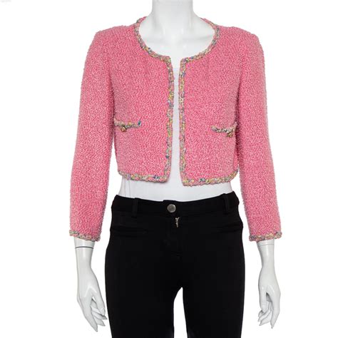 chanel cropped jacket|chanel jacket pink.